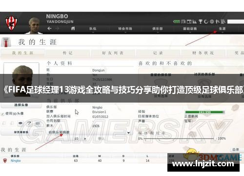 《FIFA足球经理13游戏全攻略与技巧分享助你打造顶级足球俱乐部》